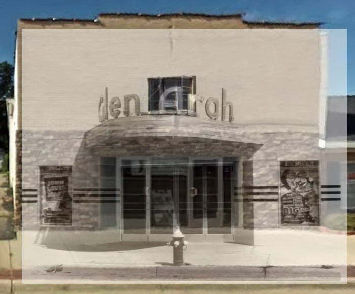 Glen-Arah Theater - Overlay Of The 2 Buildings (newer photo)